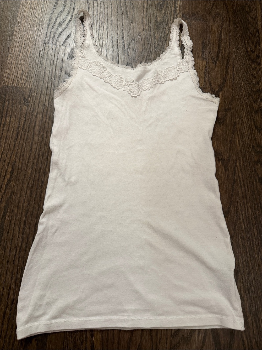 Mossimo Supply Co. White Lace-Trim Camisole